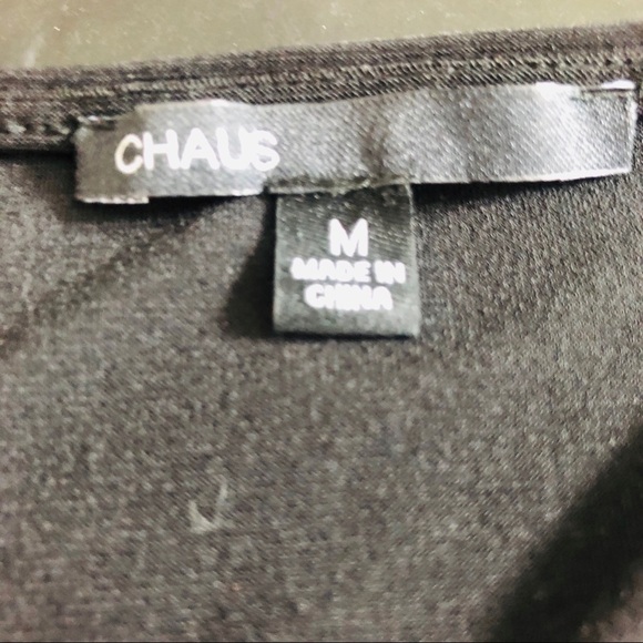 Chaus Black Drape Neck Sleeveless Top Size Medium - Picture 6 of 7